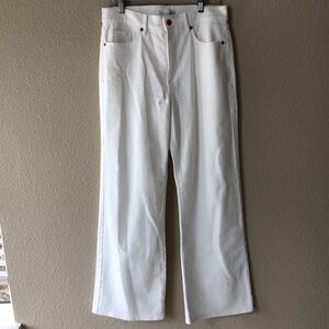 LOFT Creamy White Wide Leg Jeans Size 28